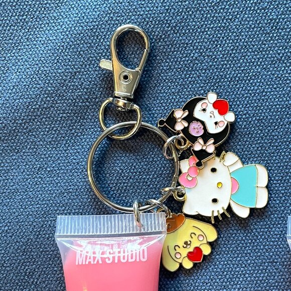 MAX STUDIO Charmed Lip Gloss Key Chains-Lip Balm Charmed Key Ring-Hello Kitty - Picture 6 of 6